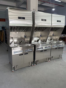 Freidora Eléctrica Comercial de 2 Tanques para Patatas Fritas, con 4 Cestas de Elevación Automática, Sistema de Extracción de Humos <span class=keywords><strong>y</strong></span> Sistema de Filtrado de Aceite - Product Image 3