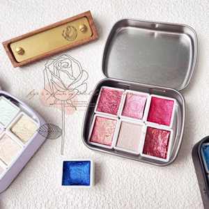 Poudre à ongles <span class=keywords><strong>holographique</strong></span> scintillante 6 couleurs 12ml, peinture <span class=keywords><strong>aquarelle</strong></span> solide avec finition métallique colorée, cadeaux pour femmes, peinture - Product Image 3