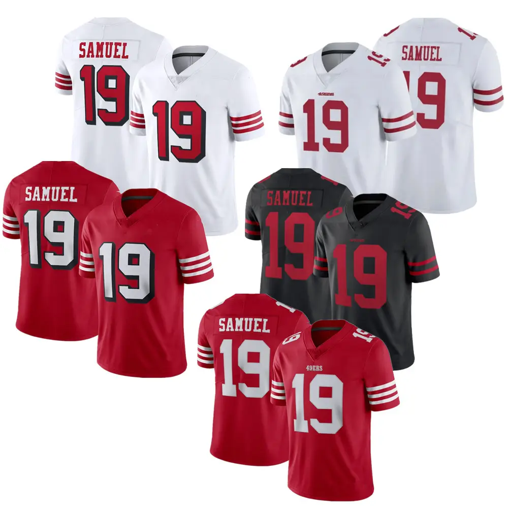 2022 San Francisco City 19 Deebo Samuel Team Uniform Stitched USA Football Jerseys 49er Black VP Limited Jersey Top Tank