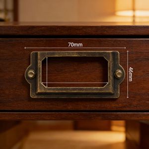 Porta tarjetas de visita antiguo de hojalata, caja de regalo de hierro con asa, caja decorativa de hojalata - Product Image 2