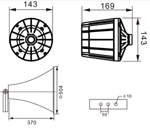 <span class=keywords><strong>100</strong></span> không thấm nước ngoài trời nhôm sừng Loa IP66 <span class=keywords><strong>100</strong></span> <span class=keywords><strong>Watt</strong></span> <span class=keywords><strong>PA</strong></span> hệ thống giọng nói lớn - Product Image 3