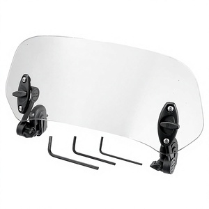 Pare-brise universel pour moto Yamaha Kawasaki Honda, réglable, en acrylique ABS, grand modèle 37 cm, petit modèle 28 cm - Product Image 1