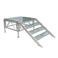 Plateforme de scène en verre transparent pour piscine, décoration de mariage en acrylique, idéale pour événements, à vendre