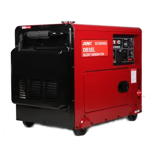 Senci venda direta de fábrica, pequeno super silencioso 4.5 kw 6 kw gerador diesel