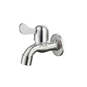Robinet mural à poignée unique en acier inoxydable 304 pour machine à laver, évier de buanderie, ouverture rapide - Product Image 5