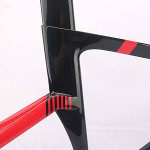 Super pas cher bonne qualité 700C avec dégagement rapide 100*9mm cadre de vélo à pignon fixe cadre en carbone de Cycle de piste - Product Image 6