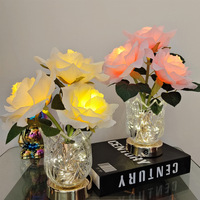 Lampe de table en verre LED JEESIN, best-seller, design postmoderne, CRI élevé, lumière de nuit scolaire, certifiée FCC, romantique, à intensité variable
