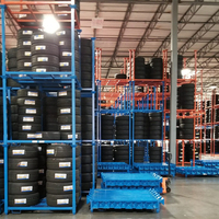 Chariot de stockage en acier robuste empilable, capacité 1000 kg, pour entrepôt, rayonnage à palettes pour la manutention industrielle