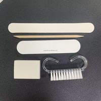 Kit complet d'accessoires de manucure 5 pièces : lime à ongles, bloc de ponçage, brosse à estamper, outils multifonctions pour le polissage des ongles