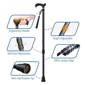 Bastone da Passeggio di Lusso Regolabile, Ausilio per la Deambulazione Rinforzato per Anziani e Disabili - Product Image 2