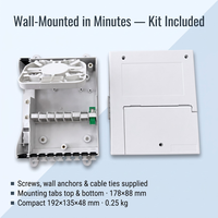 Boîtier de terminaison fibre optique FTTH 8 ports mural en ABS, boîte de distribution, rangement de raccordements, adaptateur SC, répartiteur PLC, réseau FTTX CATV