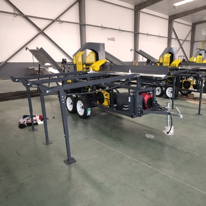 Déchiqueteuse de bois de chauffage professionnelle 6 voies avec cale inférieure, convoyeur à bande, type remorque, pour exploitation agricole et forestière, <span class=keywords><strong>machine</strong></span> robuste - Product Image 1
