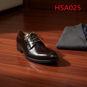 Chaussures de bureau pour hommes LXG, anti-rétrécissement, brillantes/mates, marron, faciles d'entretien, pour le personnel gouvernemental, HSA025 - Product Image 2