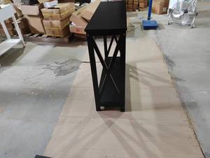 Mesa Auxiliar Estrecha de 2 Niveles con Estante de Almacenamiento, Mesa de Entrada para <span class=keywords><strong>Pasillo</strong></span>/Recibidor/Sala de Estar/Corredor/Oficina, Negra - Product Image 2