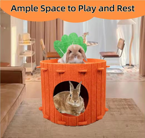 Neues Karotten-Katzenbett Halbgeschlossener Tunnel mit Bohrung Vierjahreszeiten-Universal-Etagenbett Katzen-Kratzbrett Spielzeug Haustierprodukte - Product Image 5