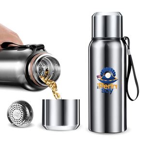 Bouteille d'eau sport isotherme en acier inoxydable à double paroi 600ml 800ml 1000ml, gourde thermos, bouilloire sous vide - Product Image 1