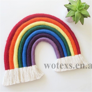 BM053 100% Cotone Fatto A Mano arcobaleno Macrame di Attaccatura di Parete Camera Dei Bambini Scuola Materna Della Decorazione Della Casa macrame arcobaleno - Product Image 4