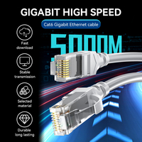 Cable de Conexión Ethernet VegGieg Cat6 UTP, 26AWG CCA, Cable de Red Gigabit RJ45 de Alta Velocidad, Longitud Personalizada, Probado y Aprobado
