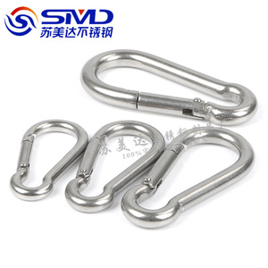 Mosquetón de Acero Inoxidable SMD 304 con Resorte, Gancho para Escalada, Sujetador para Equipo - Product Image 3