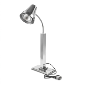 Heavy-Duty Dual-<b>Lamp</b> Commercial Food Warmer Stainless Steel Heat Light with Stable Base for High-Volume Kitchen Catering - Product Image 1