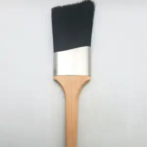 high quality factory outlet environmental Customizable logo wooden handle Seamless paint brush with High quality supplier