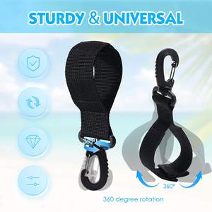 Kayak Paddle Holder Hanger dupla face adesivo Pesca Kayak Rack de armazenamento com Nylon Strap Belt e Paddle Clip - Product Image 2