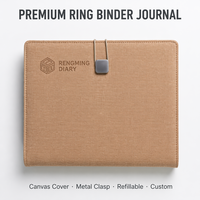 Carnet à couverture rigide personnalisé à feuilles mobiles avec reliure cousue et papier d'art pour usage bureautique/scolaire, cadeau promotionnel, fournisseur OEM en gros
