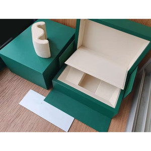 Caja de Reloj Verde Clásica con Forro Aterciopelado Suave, Caja Organizadora de Lujo para un Solo Reloj, Estuche de Almacenamiento de Relojes al por Mayor para Coleccionistas - Product Image 5