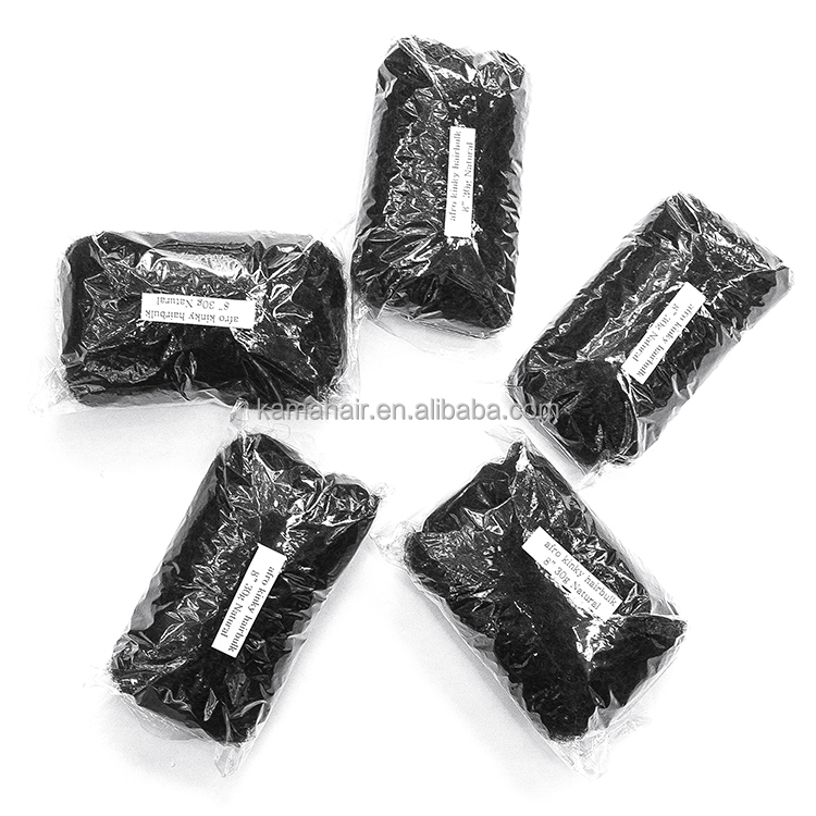 Good Quality 16 Inches Bulk Human Hair for Braiding: 30g/50g Afro Kinky Curly No Weft