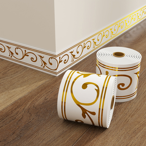 Plinthe murale en mousse PE géométrique, rouleau <span class=keywords><strong>de</strong></span> 10 cm x 5 m, autocollante, pour sol, cuisine, <span class=keywords><strong>salle</strong></span> <span class=keywords><strong>de</strong></span> <span class=keywords><strong>bain</strong></span>, autocollants muraux - Product Image 4