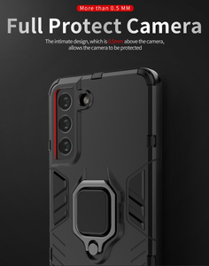 Cover Posteriore Completa in TPU+PC con Supporto e Anello per S21 FE A22 5G/A82 5G/ Quantum 2, Antiurto, Design Business - Product Image 3