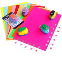 Étiquettes autocollantes fluorescentes colorées antistatiques en acrylique 80 g/m² à une face pour étudiants, écoles, bureaux et masquage