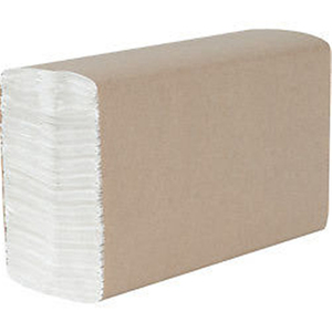 Papier toilette vierge blanc 1 pli 32 g/m² 25,4 x 28 cm pliage en C, serviette en papier douce - Product Image 1