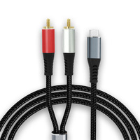 Câble audio personnalisé à double TYPE-C de lotus pour connecter le système audio de la carte son du téléphone USB-C combinaison RCA stéréo 1080p