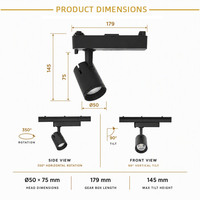 Venta al por mayor de focos LED COB pequeños para riel, 6W 8W 12W 15W, inteligentes Tuya, regulables y ajustables, para iluminación comercial