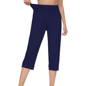 Pantalones de Pijama Capri Personalizados para Mujer, Viscosa de Bambú, Pantalones Casuales para Estar en Casa, Tallas S-XXL - Product Image 4