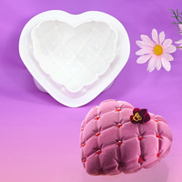 Moule en silicone AK en forme de cœur animal pour gâteaux de mariage, moule 3D en silicone pour gâteaux mousse, bombes glacées au chocolat, antiadhésif et résistant à la chaleur