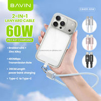 Câble USB BAVIN CB429 PD60W en tresse haute densité, robuste, antivol et anti-agression pour téléphone