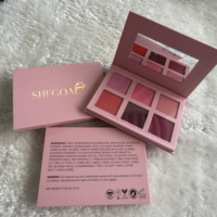 Palette de fards à joues 6 couleurs haute pigmentation, mélangeable, waterproof, végane et sans cruauté animale – Offre Spéciale