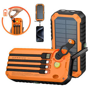 Nuevos Productos: Banco de Energía Solar de 20000mAh con Cable de Carga PD20W Integrado y Manivela - Banco de Energía de Primera Categoría - Product Image 1