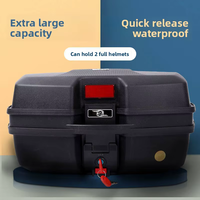 Super promotion de septembre : Top case moto en PP, étanche et antichoc, 45L, noir, grande capacité pour trajets quotidiens, directement de l'usine OEM