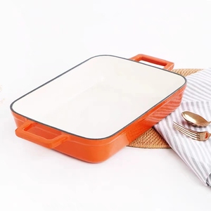 Offre spéciale Poêle à griller en émail en <span class=keywords><strong>fonte</strong></span> Hôtel Self Service Ménage Produits d'isolation thermique <span class=keywords><strong>Sauteuse</strong></span> en émail - Product Image 2