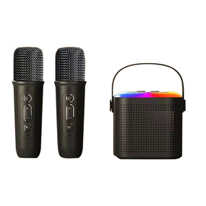 Altavoz Karaoke Portátil Inalámbrico RGB para Computadora, Hogar, Familia, KTV, Fiestas, USB, BT, con 2 Micrófonos Inalámbricos - Product Image 5