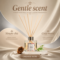 Diffuseur de parfum à bâtonnets Via Pinky Flora Scents 100ml, flacon imprimé botanique, bâtonnets parfumés, cadeau d'aromathérapie pour la maison, logo personnalisé
