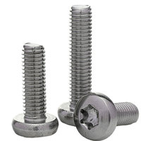Baut Kepala Tombol Heksagonal dengan Lubang Silang, Anodized, dari Paduan Titanium M1.6 M2 M2.5 M3 Gr2 Gr5 TA2 TC4 BT16 TC16 VT16, DIN7985 ISO7380