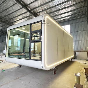 Cabine portable écologique à cadre en acier étanche Apple Pod Tiny House Green House <span class=keywords><strong>Villa</strong></span> <span class=keywords><strong>pour</strong></span> immeuble de bureaux <span class=keywords><strong>pour</strong></span> les hôtels - Product Image 5