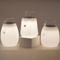 Lampes de table sans fil rechargeables pour l'extérieur Lanterne solaire portable pour patio avec chargement USB Lumière de nuit à gradation
