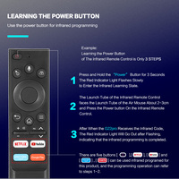 Control Remoto por Voz Airmouse G22S PRO 2.4G, Mini Teclado Inalámbrico con Micrófono, Código de Aprendizaje, Alcance de 10m, Android TV Box, 1 Año de Garantía