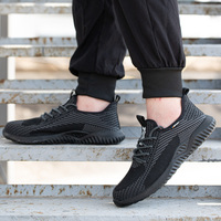 LIGHT BEARER 9009 Chaussures de sécurité industrielles légères à embout en acier pour hommes, respirantes et fonctionnelles