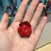 Collier artisanal en pierre de grès rouge cinabre, Bouddha Maitreya pour homme et femme, cadeaux pour enfants, musculation